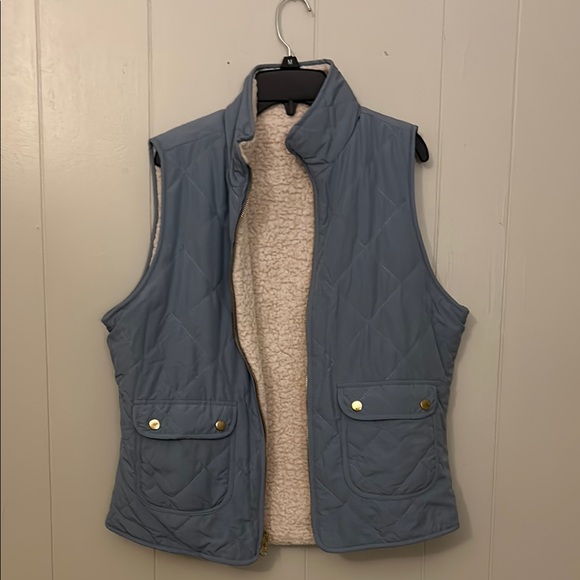 Women's Quilted Vest - Blue - Picture 2 of 3